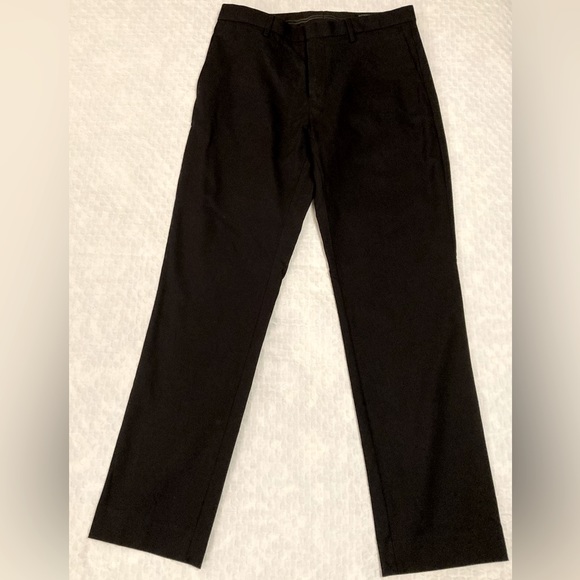 Banana Republic slim fit black cotton dress pants, 32x32 - Picture 1 of 7